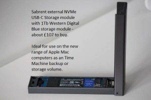 Sabrent external NVMe USB-C with 1Tb WD storage module