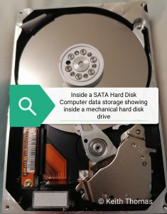 Inside a SATA Hard Disk storage volume