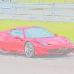 Motor Sports Photography by Keith Thomas - Red Ferrari special effects
