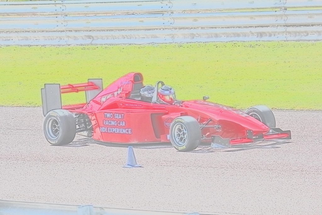 Motor sports photography by Keith Thomas - colour special effects - Thruxton Dual Seat Racing Car